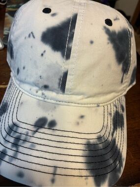 Tie-Dye Black & White Baseball Cap